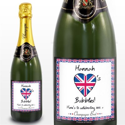 (image for) Personalised Union Jack Champagne