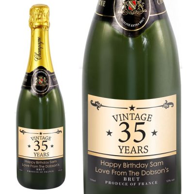 (image for) Personalised Vintage Numbers Champagne