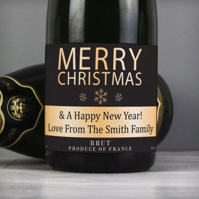 (image for) Personalised Merry Christmas Champagne