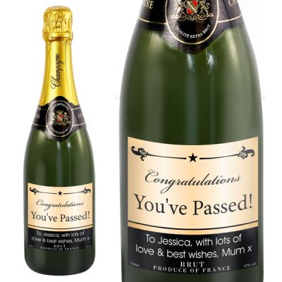 (image for) Personalised Black Border Champagne