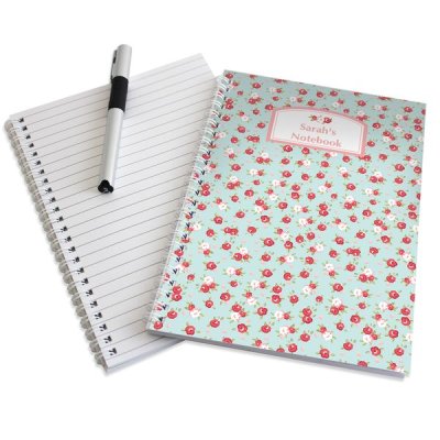 (image for) Personalised Vintage Floral A5 Notebook