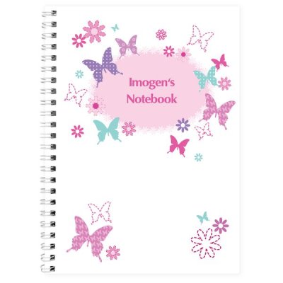 (image for) Personalised Butterfly A5 Notebook