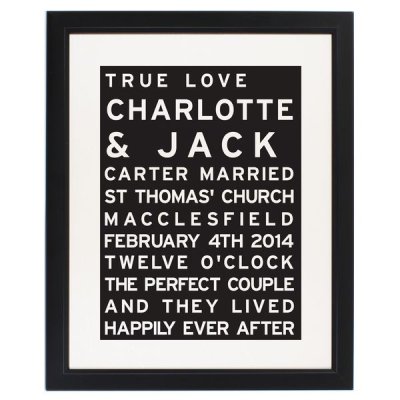 (image for) Personalised Typography Framed Print