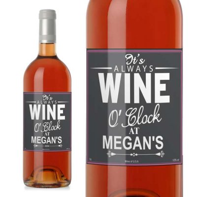 (image for) Personalised Wine O Clock Rose Wine