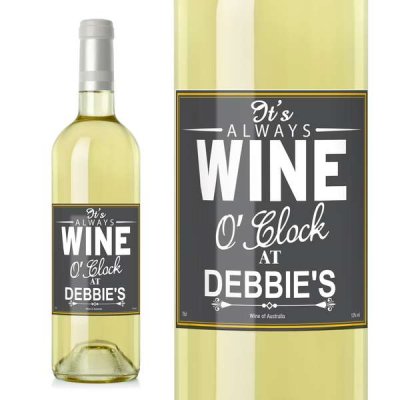 (image for) Personalised Wine O'Clock White Wine