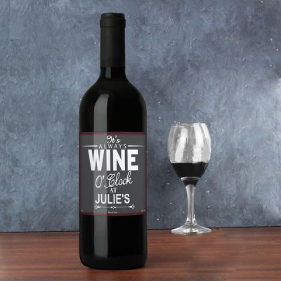 (image for) Personalised Wine O'Clock Red Wine