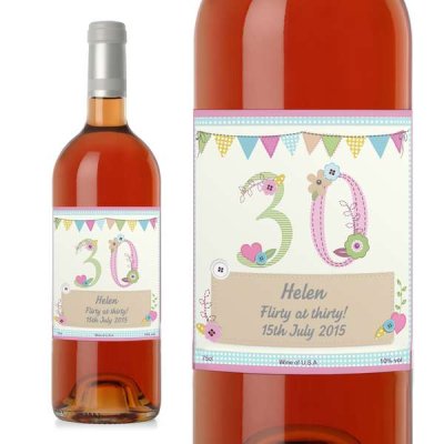 (image for) Personalised Birthday Craft Rose Wine