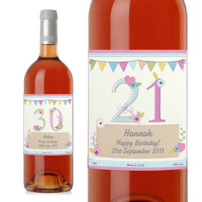 (image for) Personalised Birthday Craft Rose Wine