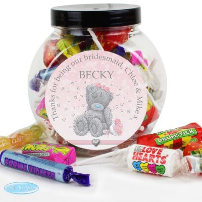 (image for) Personalised Me To You Girls Wedding Sweet Jar