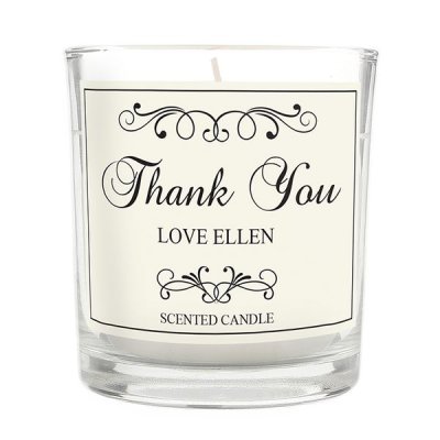 (image for) Personalised Black Swirl Scented Jar Candle