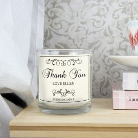 (image for) Personalised Black Swirl Scented Jar Candle