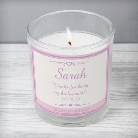 (image for) Personalised Pink Elegant Scented Jar Candle