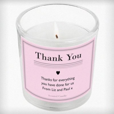 (image for) Personalised Classic Pink Scented Jar Candle