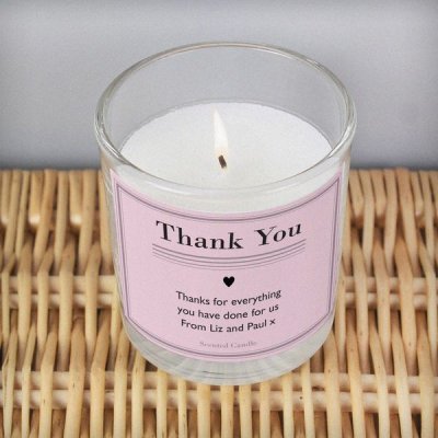 (image for) Personalised Classic Pink Scented Jar Candle