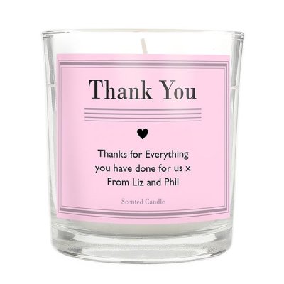 (image for) Personalised Classic Pink Scented Jar Candle