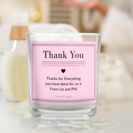 (image for) Personalised Classic Pink Scented Jar Candle