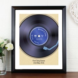 (image for) Personalised Retro Vinyl Black Poster Frame