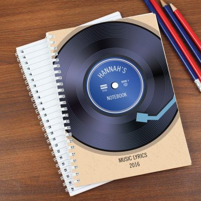 (image for) Personalised Retro Vinyl A5 Notebook