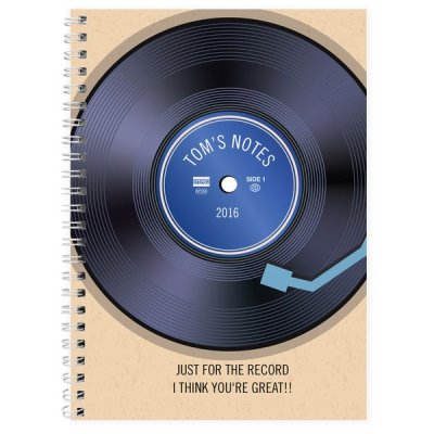 (image for) Personalised Retro Vinyl A5 Notebook