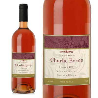 (image for) Personalised Traditional Rose Wine