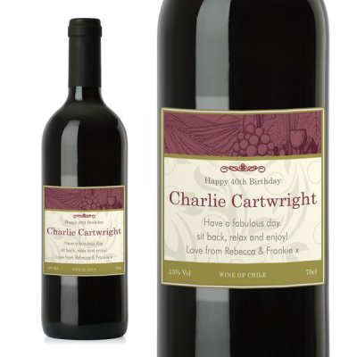 (image for) Personalised Traditional Red Wine