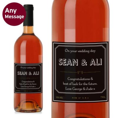 (image for) Personalised Ornate Rose Wine