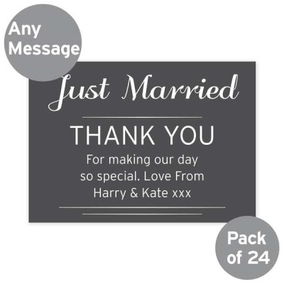 (image for) Personalised Classic Wedding Postcards Pack of 24