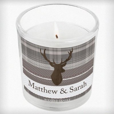 (image for) Personalised Highland Stag Scented Jar Candle