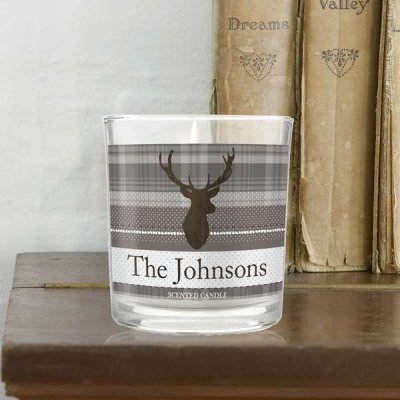 (image for) Personalised Highland Stag Scented Jar Candle