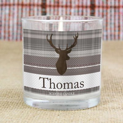 (image for) Personalised Highland Stag Scented Jar Candle