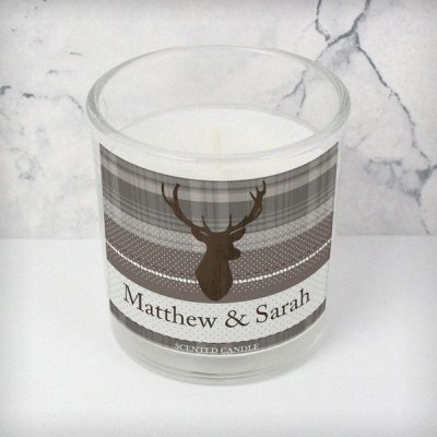 (image for) Personalised Highland Stag Scented Jar Candle