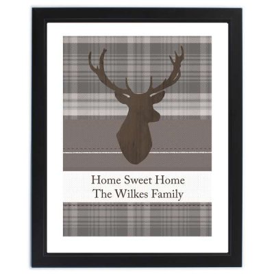 (image for) Personalised Highland Stag Poster Frame