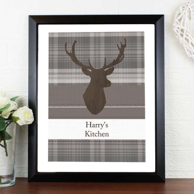 (image for) Personalised Highland Stag Poster Frame