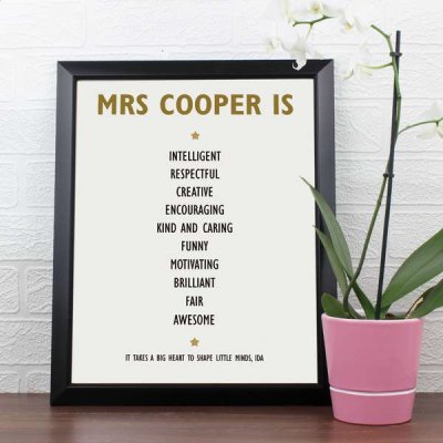 (image for) Personalised List of Love Poster Frame