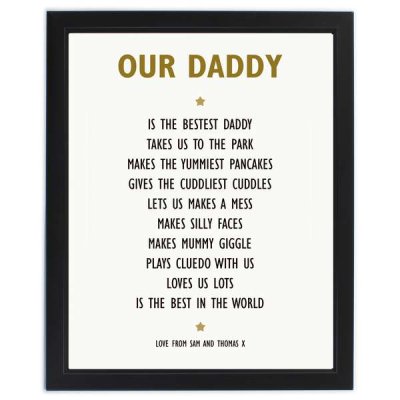 (image for) Personalised List of Love Poster Frame