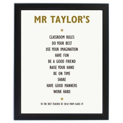 (image for) Personalised List of Love Poster Frame