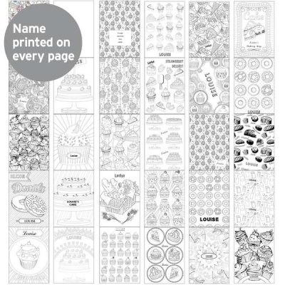 (image for) Personalised Baking Colouring Book