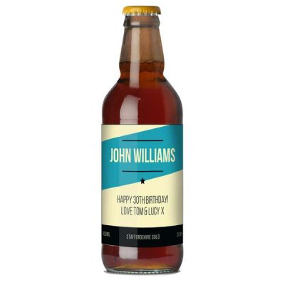 (image for) Personalised Blue Stripe Craft Beer