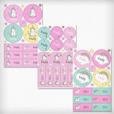 (image for) Personalised Baby Unicorn Sticker Set