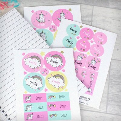 (image for) Personalised Baby Unicorn Sticker Set