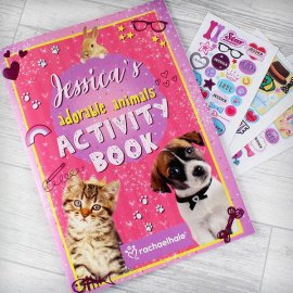 (image for) Personalised Rachael Hale Adorable Animals Activity Book With St