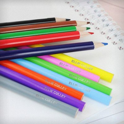 (image for) Personalised Pack of 12 Colouring Pencils