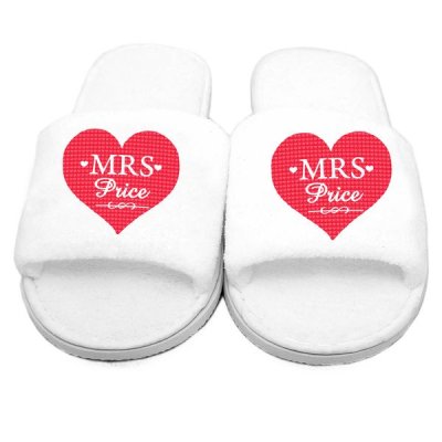 (image for) Personalised Mrs Velour Slippers