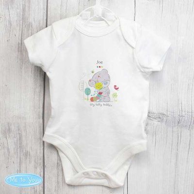 (image for) Personalised Tiny Tatty Teddy Cuddle Bug 0-3 Months Baby Vest