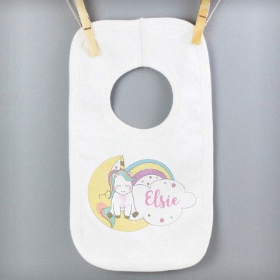 (image for) Personalised Baby Unicorn Bib