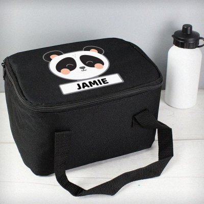 (image for) Personalised Panda Black Lunch Bag