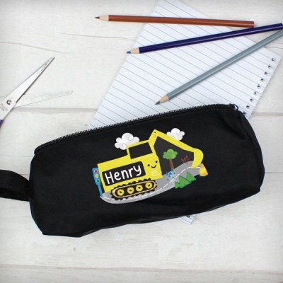 (image for) Personalised Digger Black Pencil Case