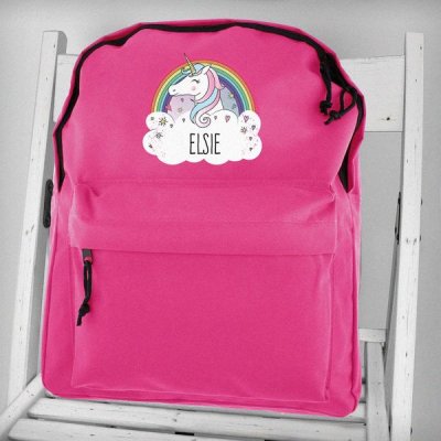 (image for) Personalised Unicorn Pink Backpack