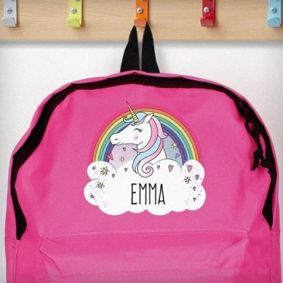 (image for) Personalised Unicorn Pink Backpack