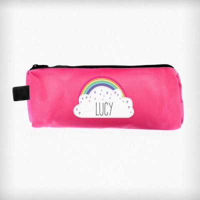 (image for) Personalised Rainbow Pink Pencil Case